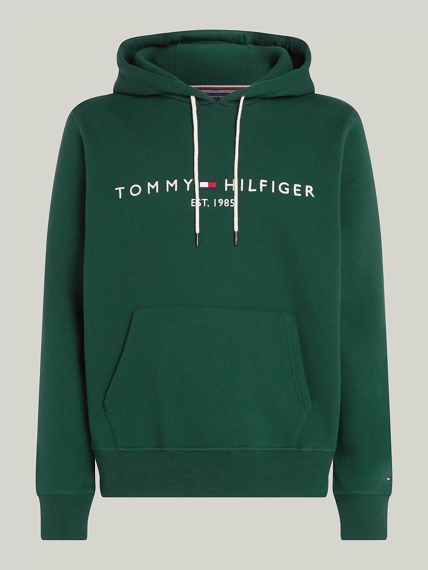 Tommy Hilfiger Drawstring Logo Embroidery Hoody - Ornamental Green MW0MW11599_L6K_alternate4
