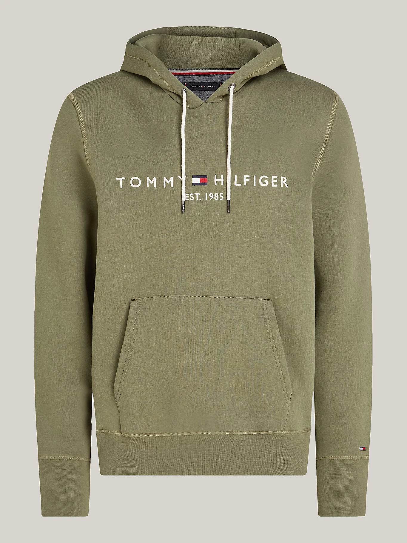 Tommy Hilfiger Drawstring Logo Embroidery Hoody - Bottle Green MW0MW11599_PLI_alternate4