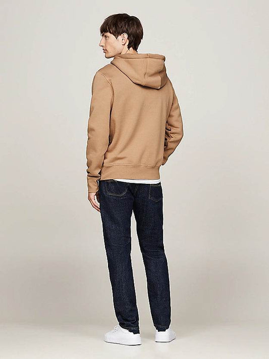 Tommy Hilfiger Logo Embroidery Drawstring Hoody - Brown MW0MW11599_RBC_alternate3