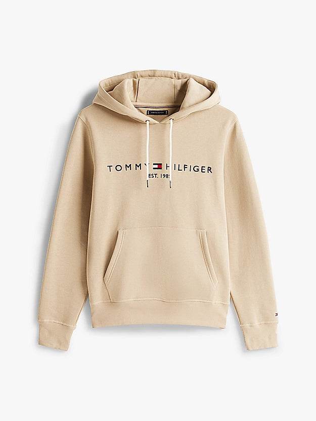 Tommy Hilfiger Logo Embroidery Drawstring Hoody - Light Brown MW0MW11599_RBT_alternate4