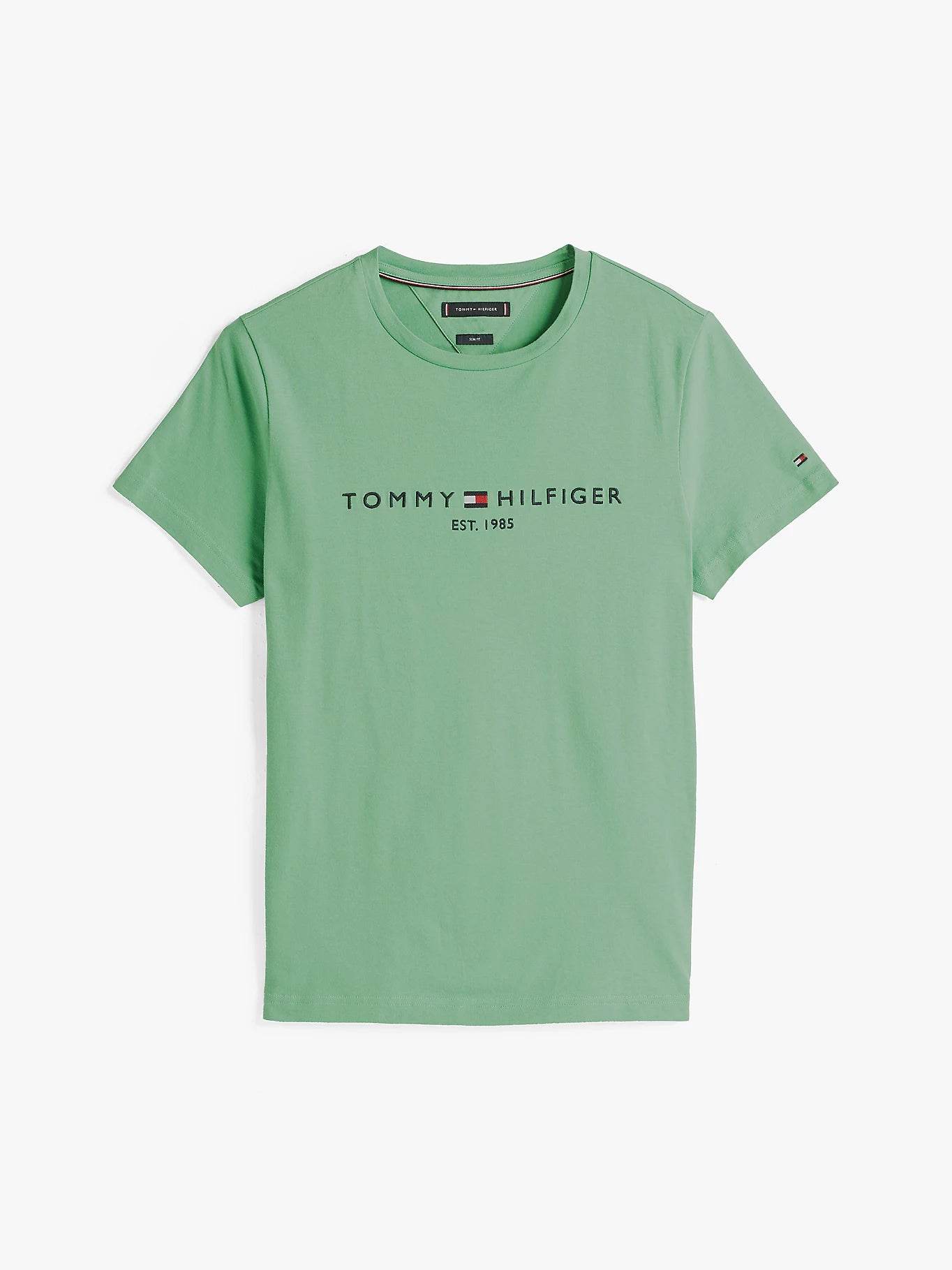 Tommy Hilfiger Logo Embroidery Slim T-Shirt - Fort Green MW0MW11797_L3J_alternate4
