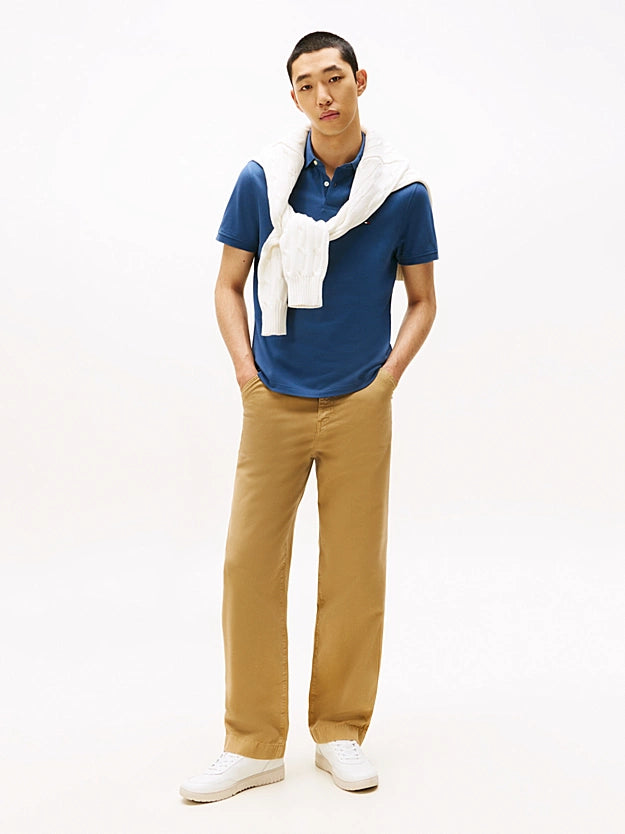 Tommy Hilfiger Flag Embroidery Regular Polo Shirt - Aegean Sea MW0MW17770_DBZ_alternate2_1159cbca-e035-4109-868b-c973e140b171