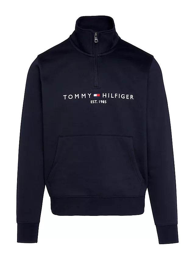 Tommy Hilfiger Logo Mock Turtleneck Half-zip Sweatshirt - Desert Sky MW0MW20954_DW5_main_ay_21cca8af-13f8-4dec-a37d-355044fd396c