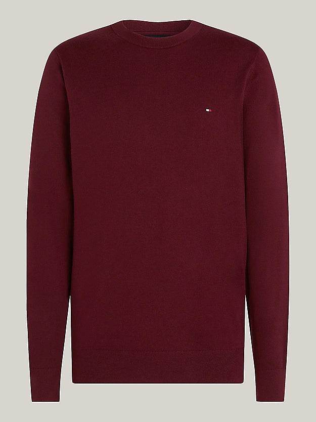 Tommy Hilfiger Crew Neck Jumper with Cashmere - Deep Rouge MW0MW28046_VLP_alternate4