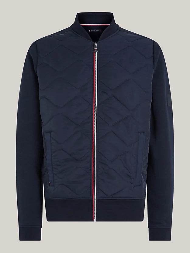 Tommy Hilfiger Quilted Mixed Texture Zip-thru Bomber Jacket - Desert Sky MW0MW30010_DW5_alternate4