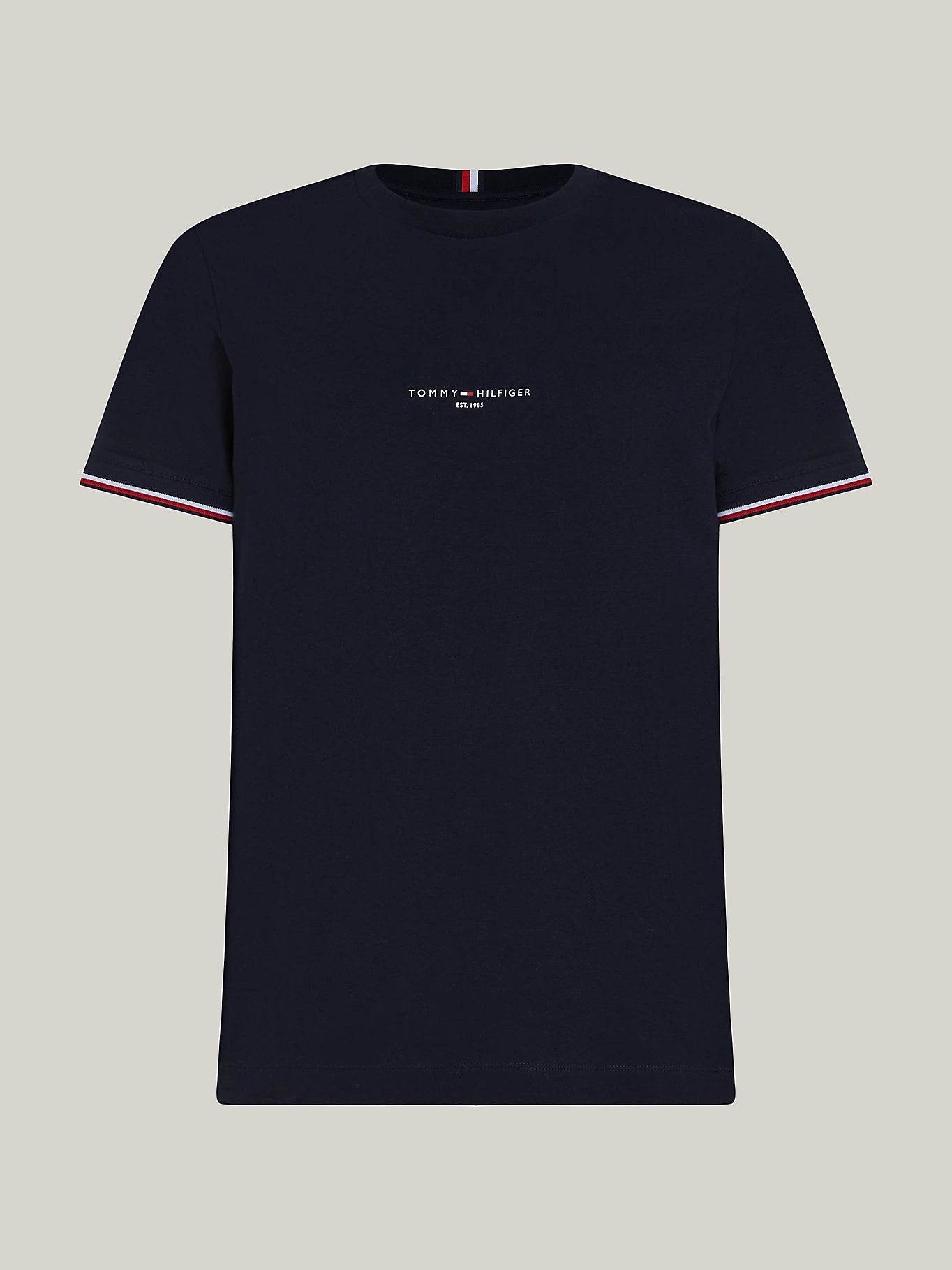Tommy Hilfiger Tipped Cuff Slim T-shirt - Desert Sky MW0MW32584_DW5_alternate4