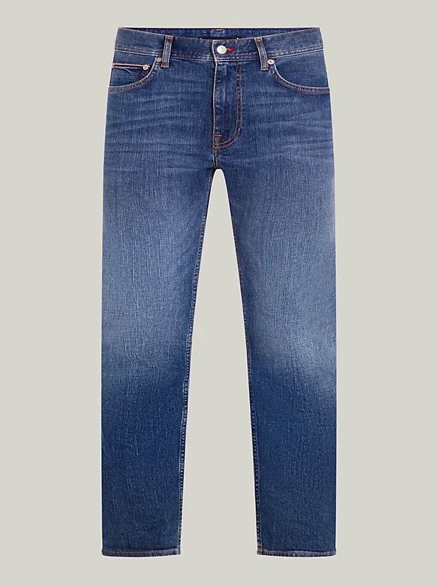 Tommy Hilfiger Denton Fitted Straight Faded Jeans - Mandall Indigo MW0MW33945_1A7_alternate4