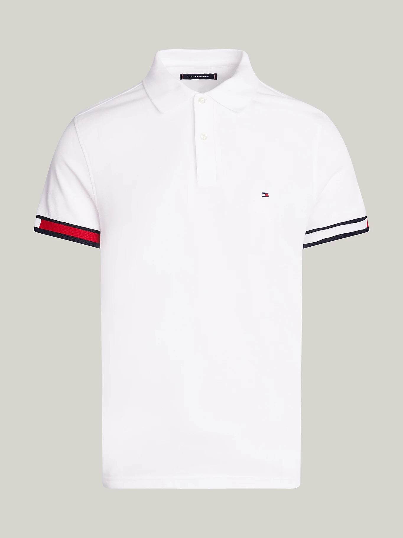 Tommy Hilfiger Hilfiger Flag Slim Fit Polo - White MW0MW35601_YBR_alternate4