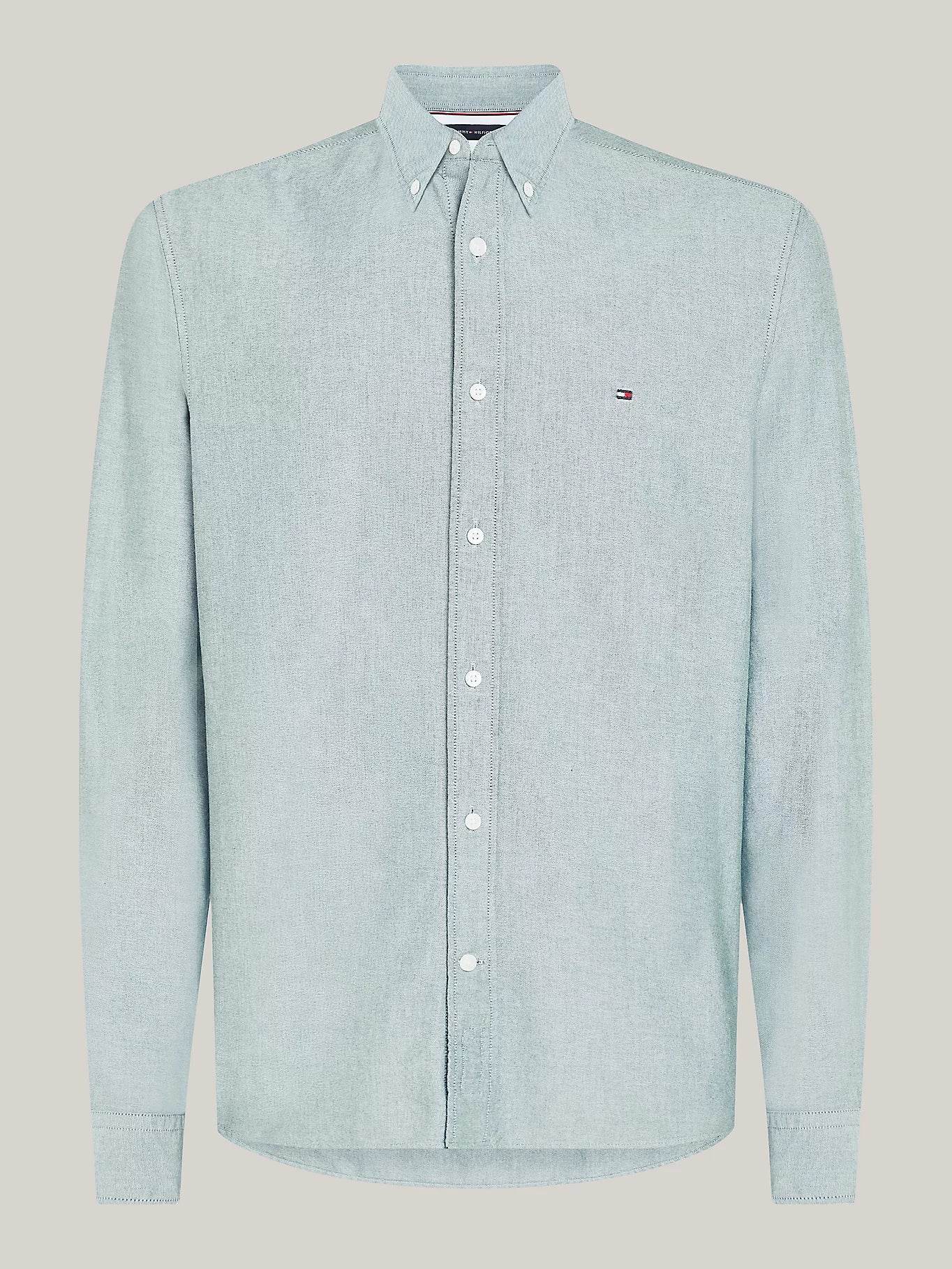 Tommy Hilfiger Heritage Regular Oxford Shirt - Ornamental Green MW0MW35774_L6K_alternate4