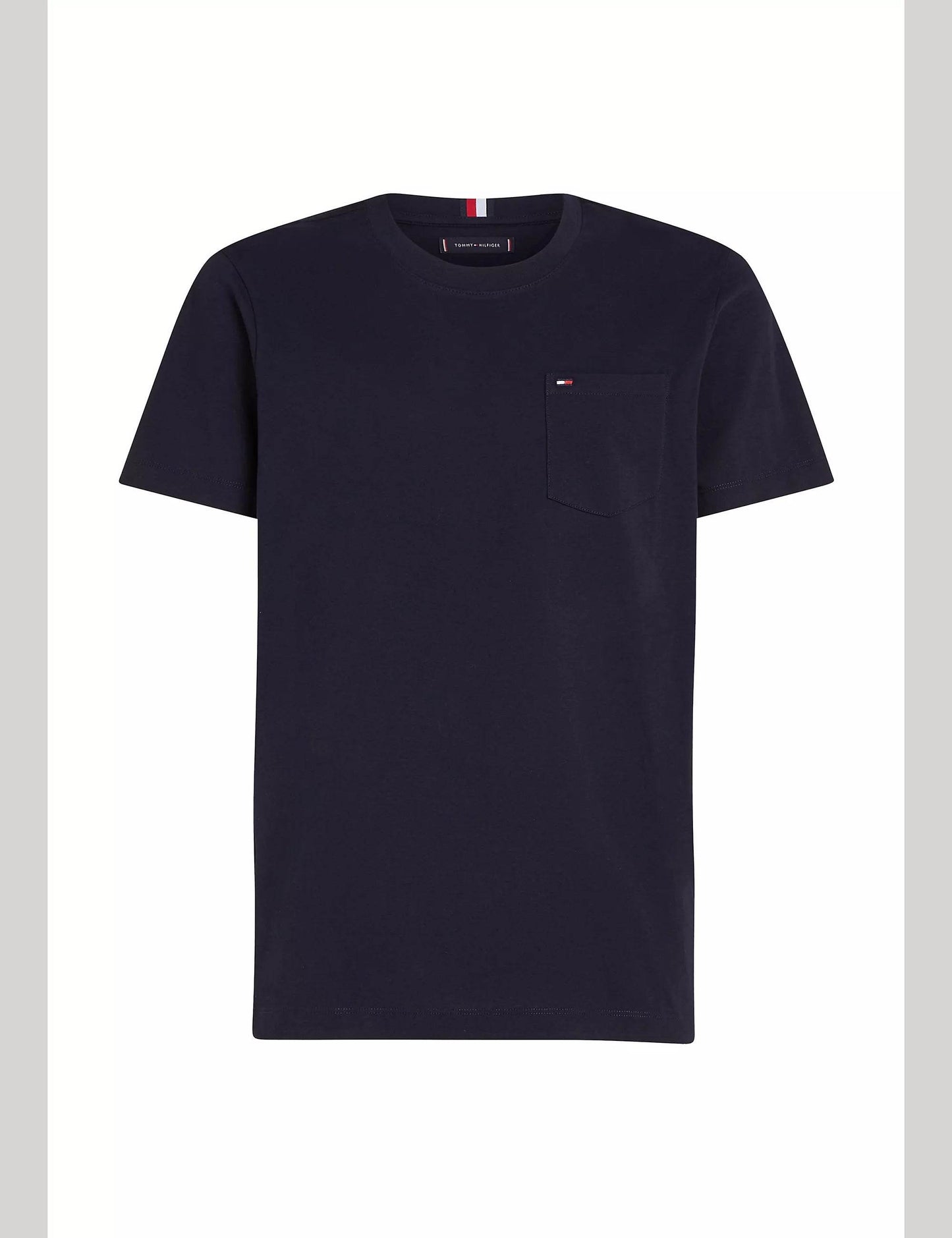 Tommy Hilfiger Crew Neck Patch Pocket T-shirt - Desert Sky MW0MW36220_DW5_main_ay