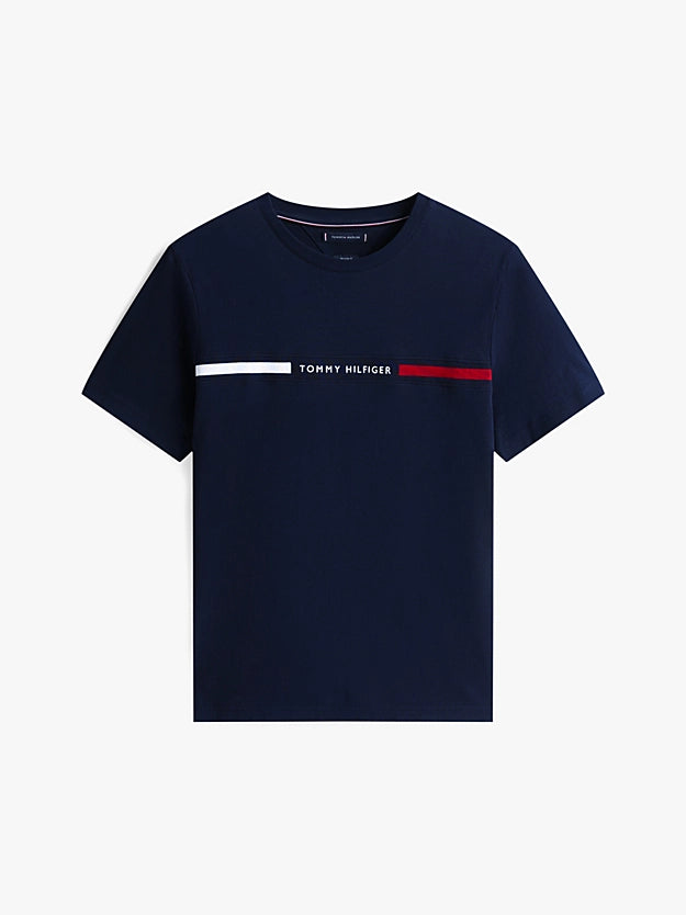 Tommy Hilfiger Rib-Knit Logo Insert Crew Neck T-Shirt - Desert Sky MW0MW36498_DW5_alternate6