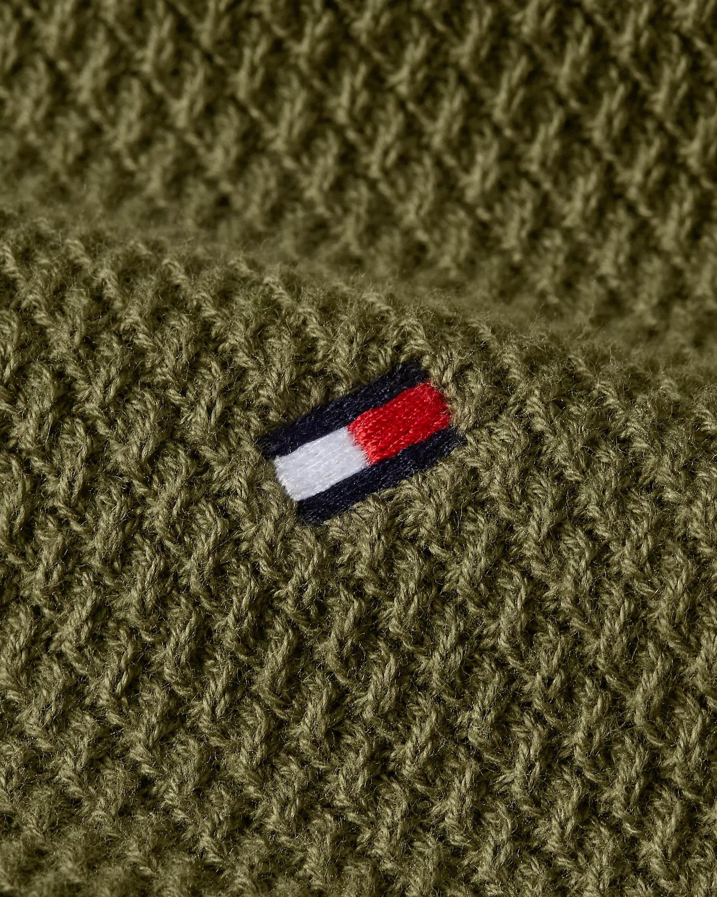 Tommy Hilfiger Micro Cable Knit Half-zip Jumper - Utility Olive MW0MW36527MSH_D_C4301