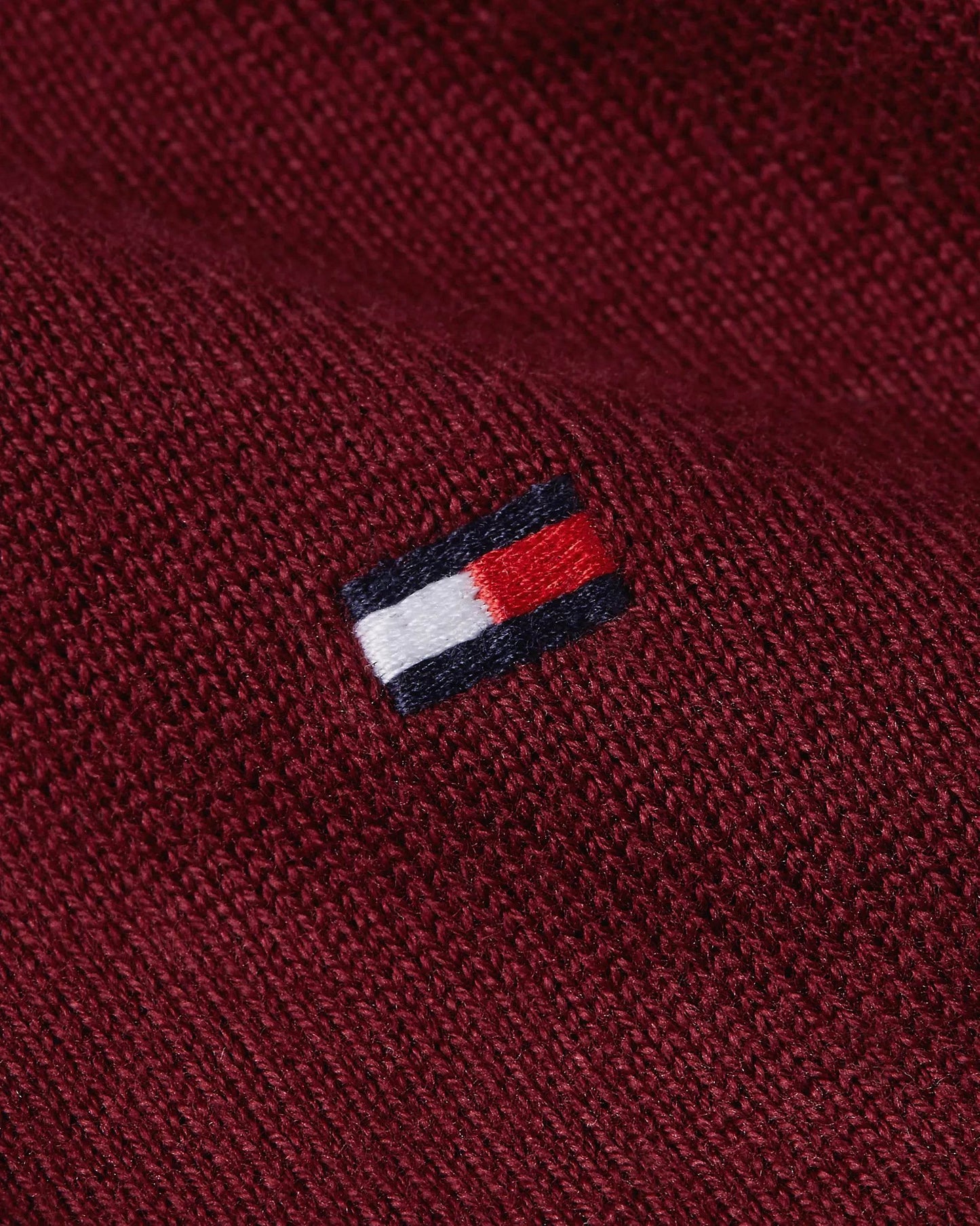 Tommy Hilfiger Half-Zip Mock Turtleneck Jumper - Deep Rouge MW0MW37331VLP_D_C4301