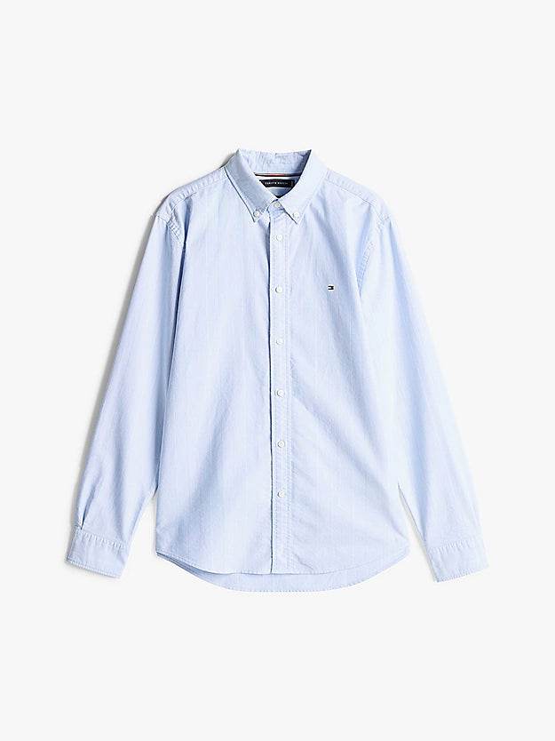 Tommy Hilfiger Regular Fit Stripe Shirt - Light Blue MW0MW37569_0A4_alternate4