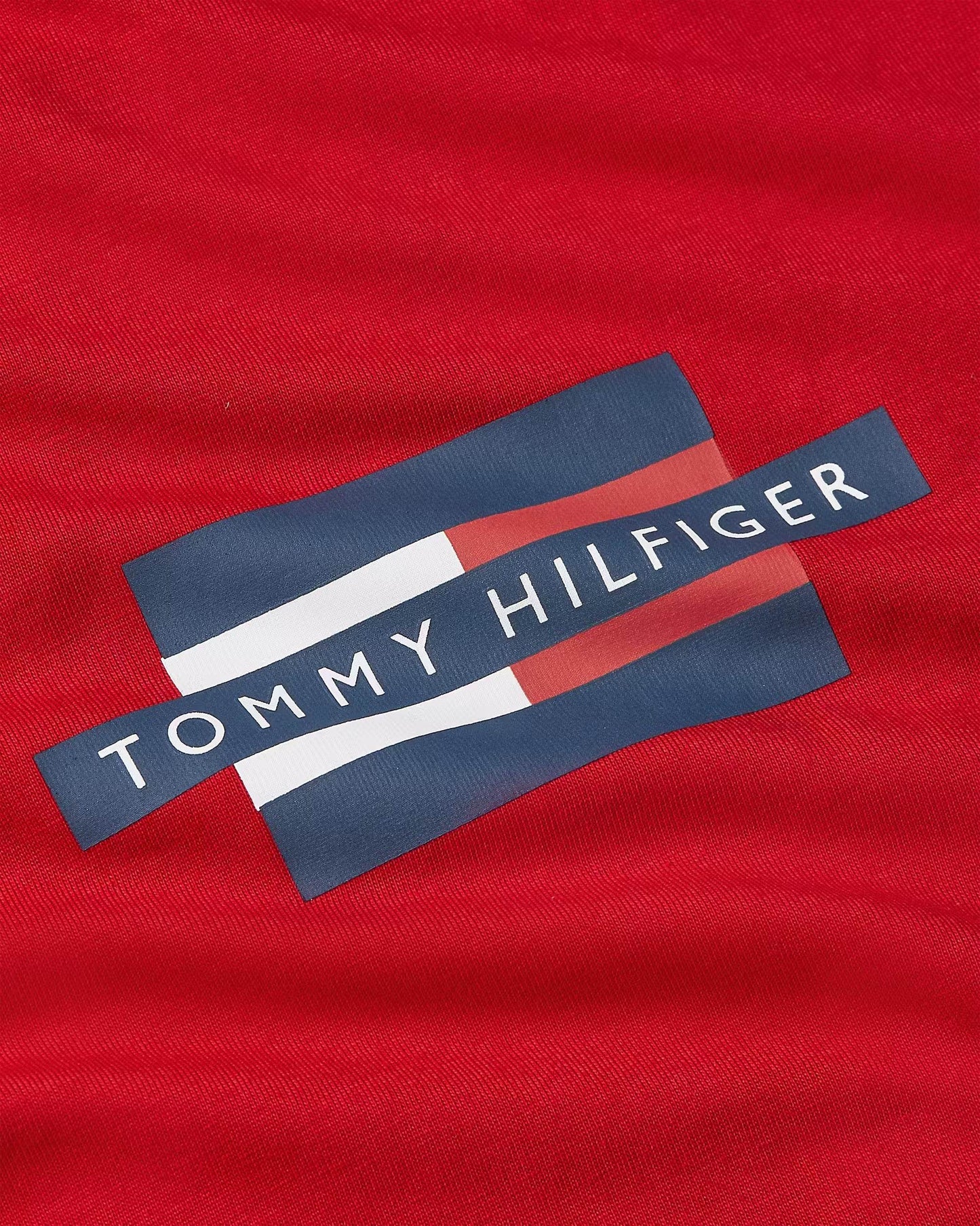 Tommy Hilfiger Flag Logo Print T-Shirt - Red MW0MW38636XLD_D_C5101