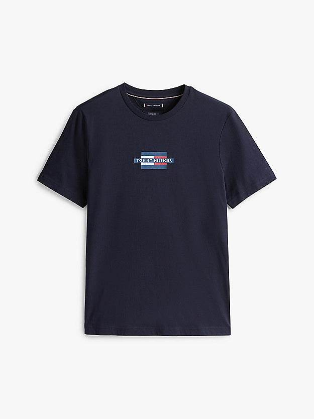 Tommy Hilfiger Flag Logo Print T-Shirt - Desert Sky MW0MW38636_DW5_alternate4