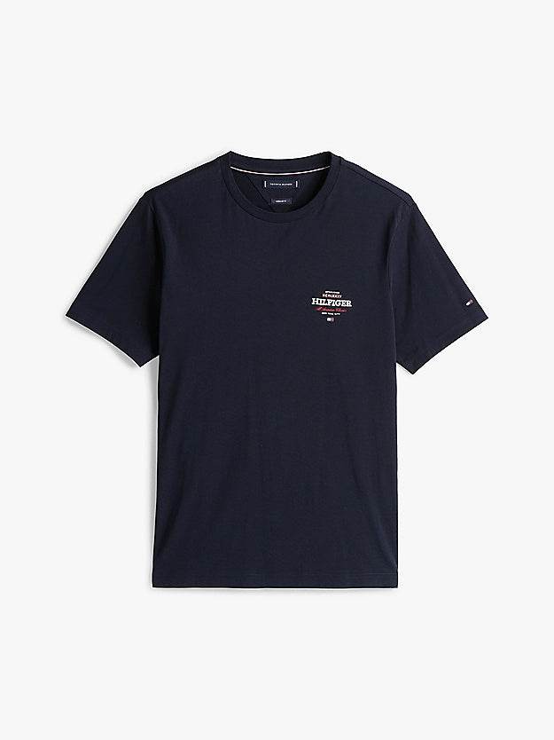 Tommy Hilfiger Logo Crew Neck T-Shirt - Desert Sky MW0MW38644_DW5_alternate4
