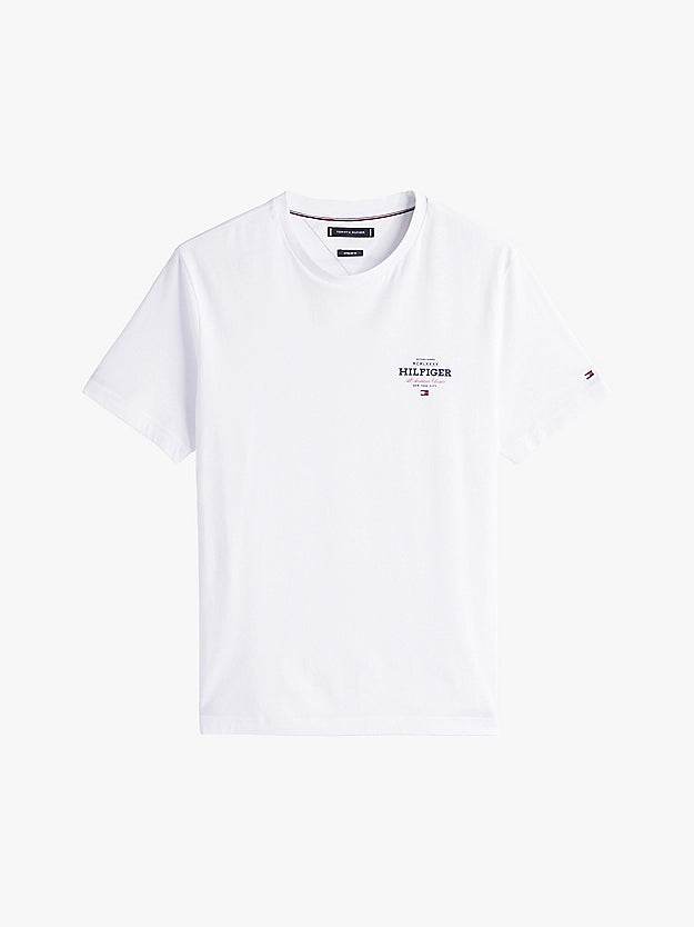 Tommy Hilfiger Logo Crew Neck T-Shirt - White MW0MW38644_YBR_alternate4