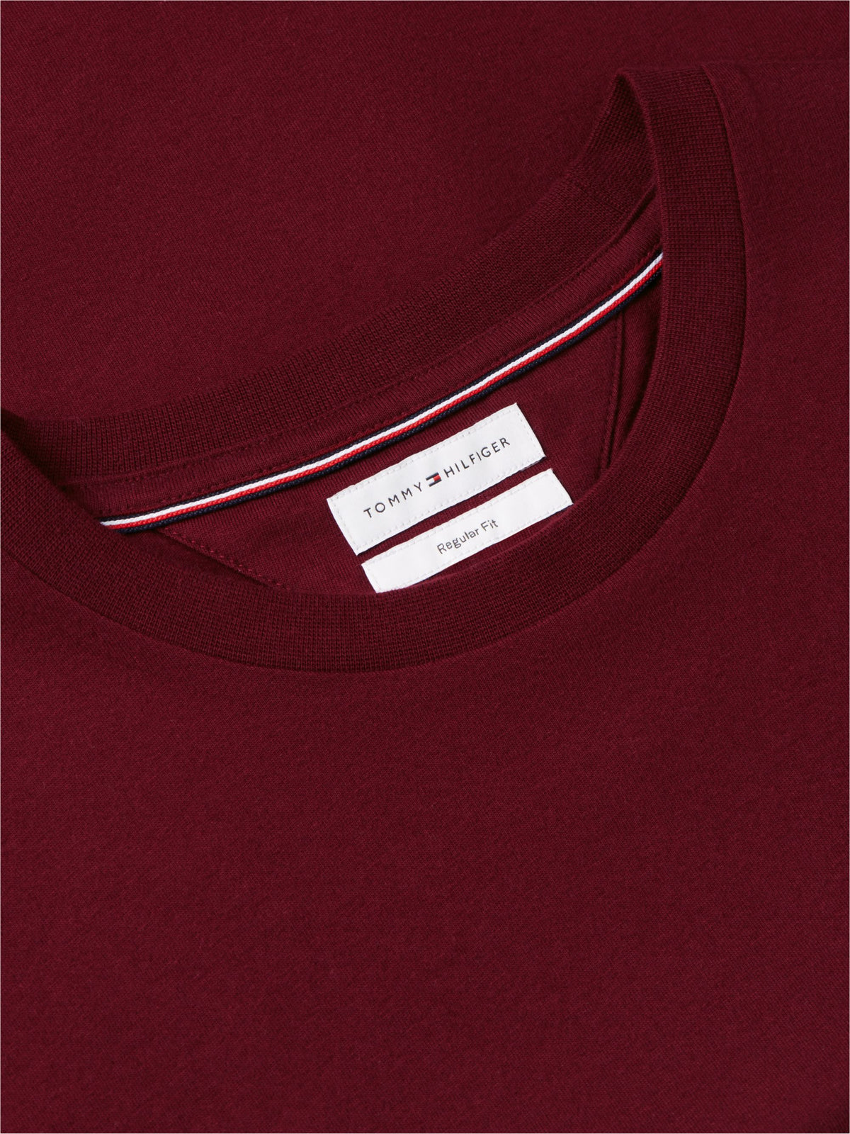 Tommy Hilfiger Flag Embroidery T-Shirt - Burgundy MW0MW39995_VLP_alternate5_ay