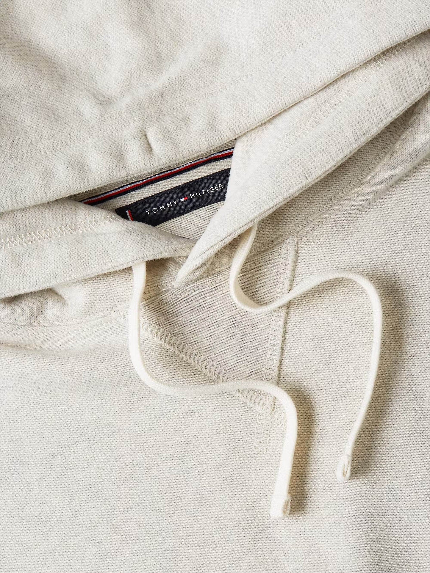 Tommy Hilfiger Drawstring Fleece Hoody - Light Beige MW0MW39997HGF_D_C6401