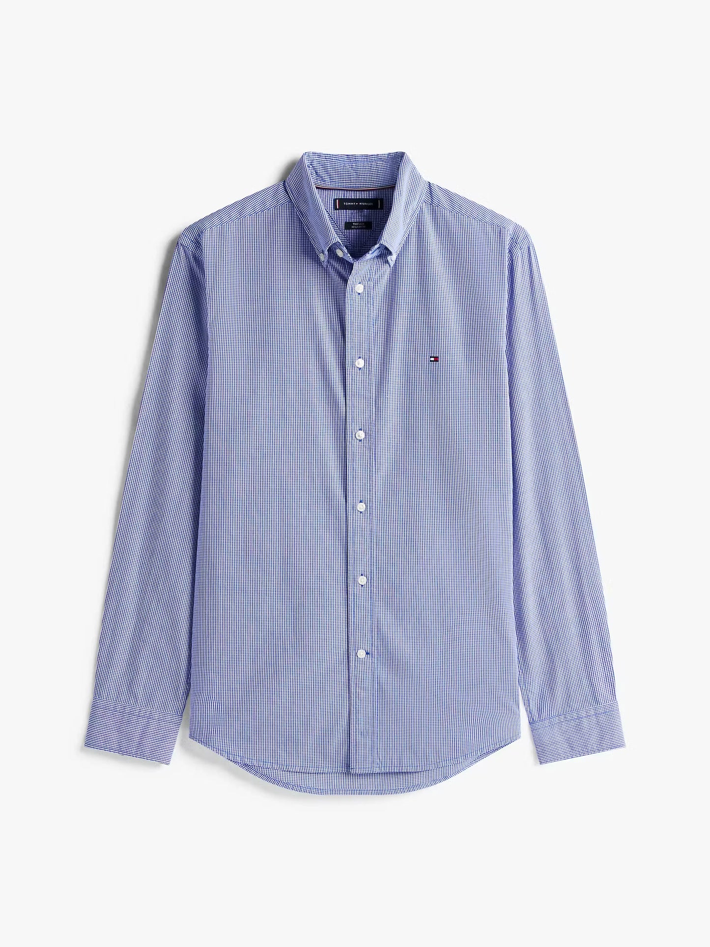 Tommy Hilfiger TH Flex Regular Fit Gingham Shirt - Wedge Blue MW0MW40457_0MS_alternate4
