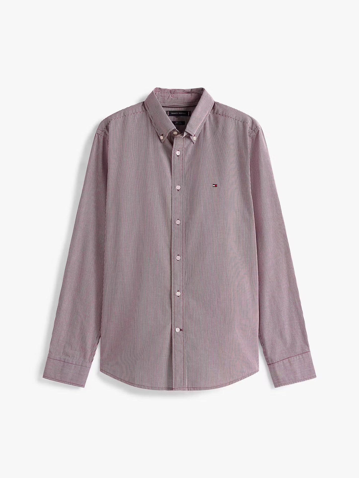Tommy Hilfiger TH Flex Regular Fit Gingham Shirt - Deep Rouge MW0MW40457_0QJ_alternate4