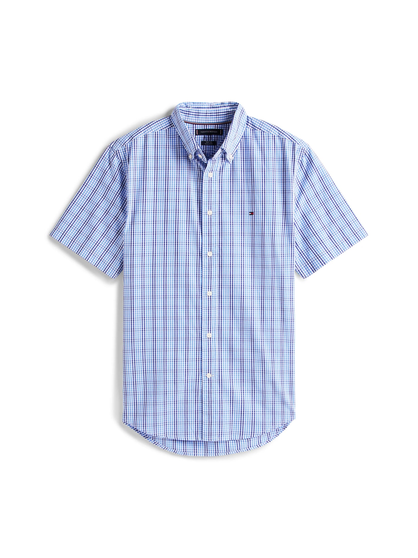 Tommy Hilfiger Americana Check Short Sleeve Shirt - Blue MW0MW40577-0MS-4