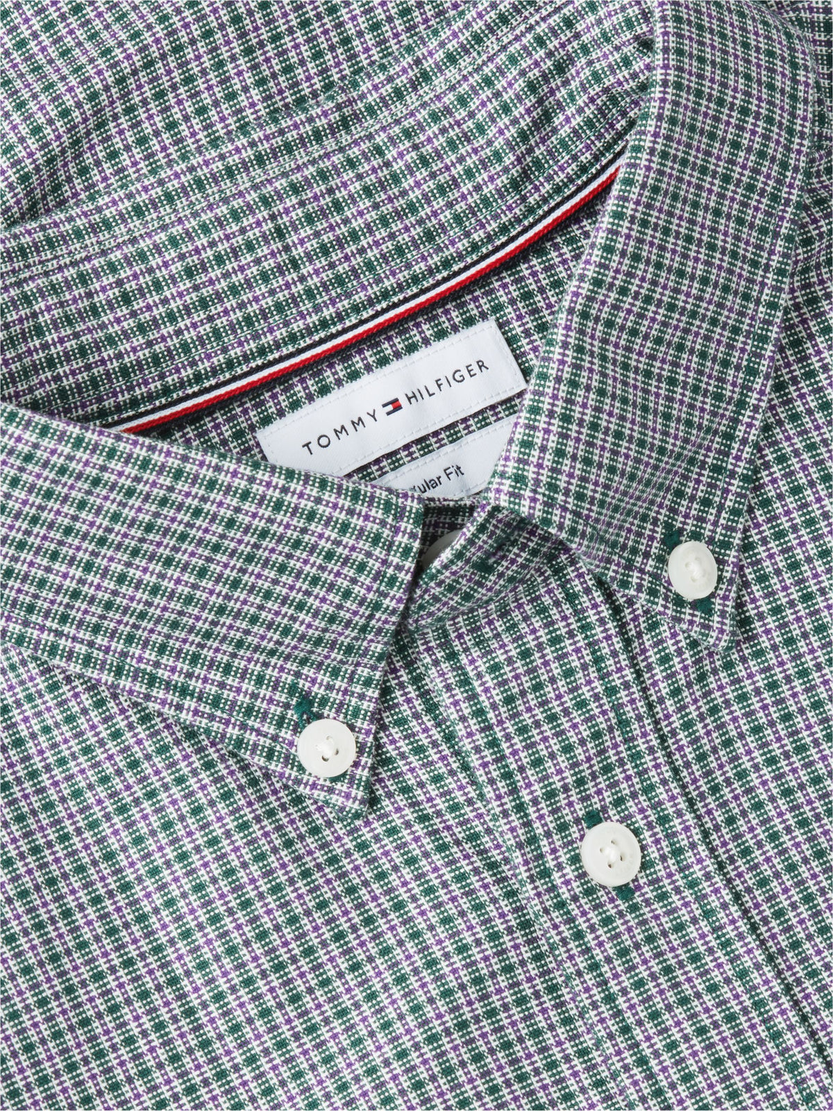 Tommy Hilfiger Heritage Oxford Tartan Shirt - Ornamental Green Check MW0MW44573_0N1_alternate5_ay