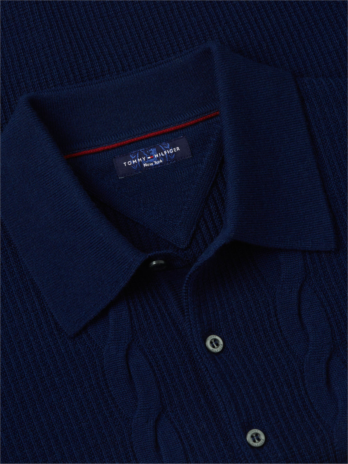 Tommy Hilfiger NY Wool Cable Long-Sleeve Polo - Navy MW0MW45205_DW5_alternate5_ay