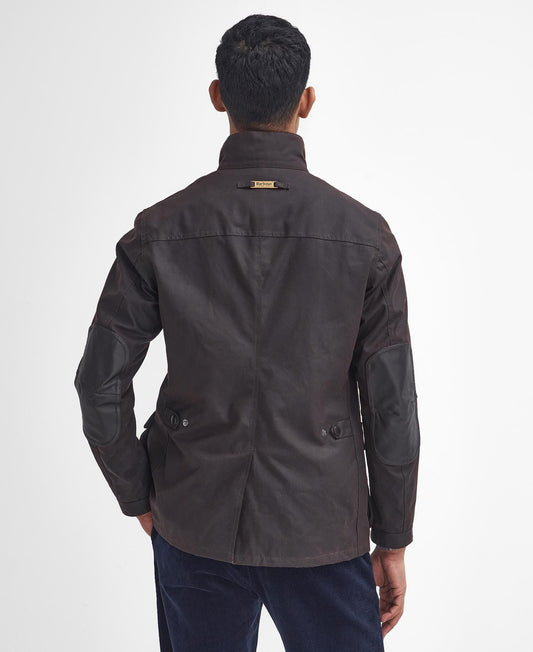 Barbour Ogston Waxed Jacket Rustic - back