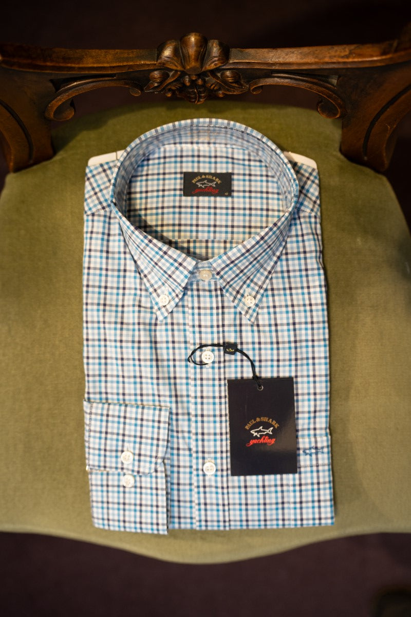 Paul & Shark Long Sleeve Cotton Shirt 23413182 - Blue RylesWebsiteProductPhoto-107