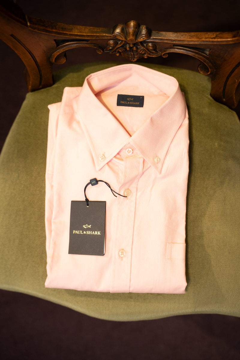 Paul & Shark Long Sleeve Cotton Shirt 24413078 113 - Pink RylesWebsiteProductPhoto-118