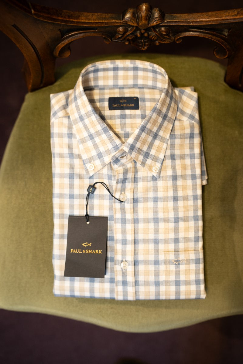 Paule & Shark Long Sleeve Cotton Shirt 15313070 - Blue RylesWebsiteProductPhoto-126