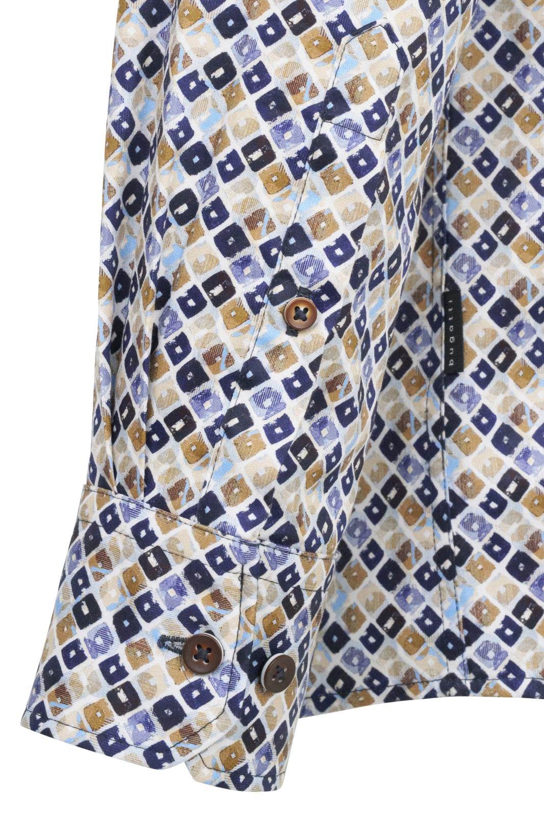 Bugatti Casual Long Sleeve shirt 9350 78514C - Navy bug_9350_78514C_390_add1-b