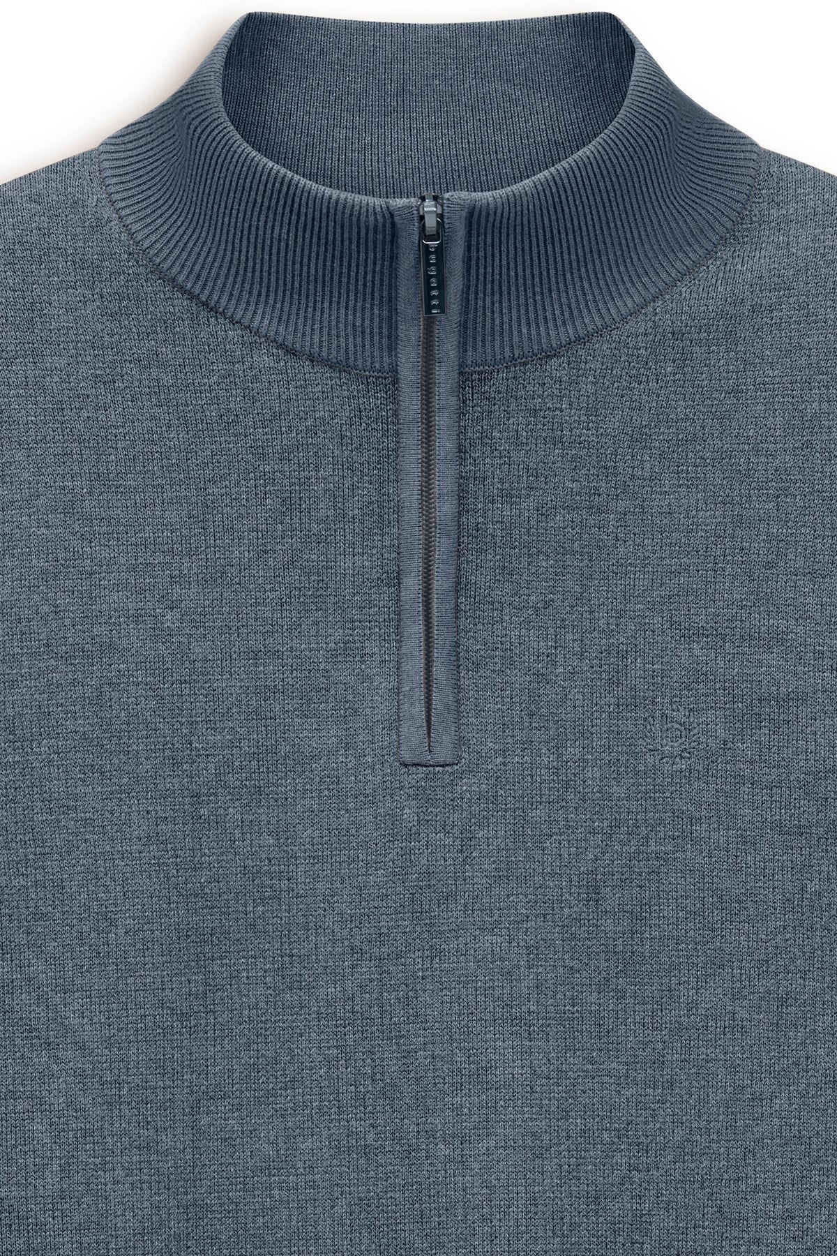 Bugatti 7500 Cotton Half-Zip Troyer - Blue-Grey bugatti-7500-25529f-340-add1-v2