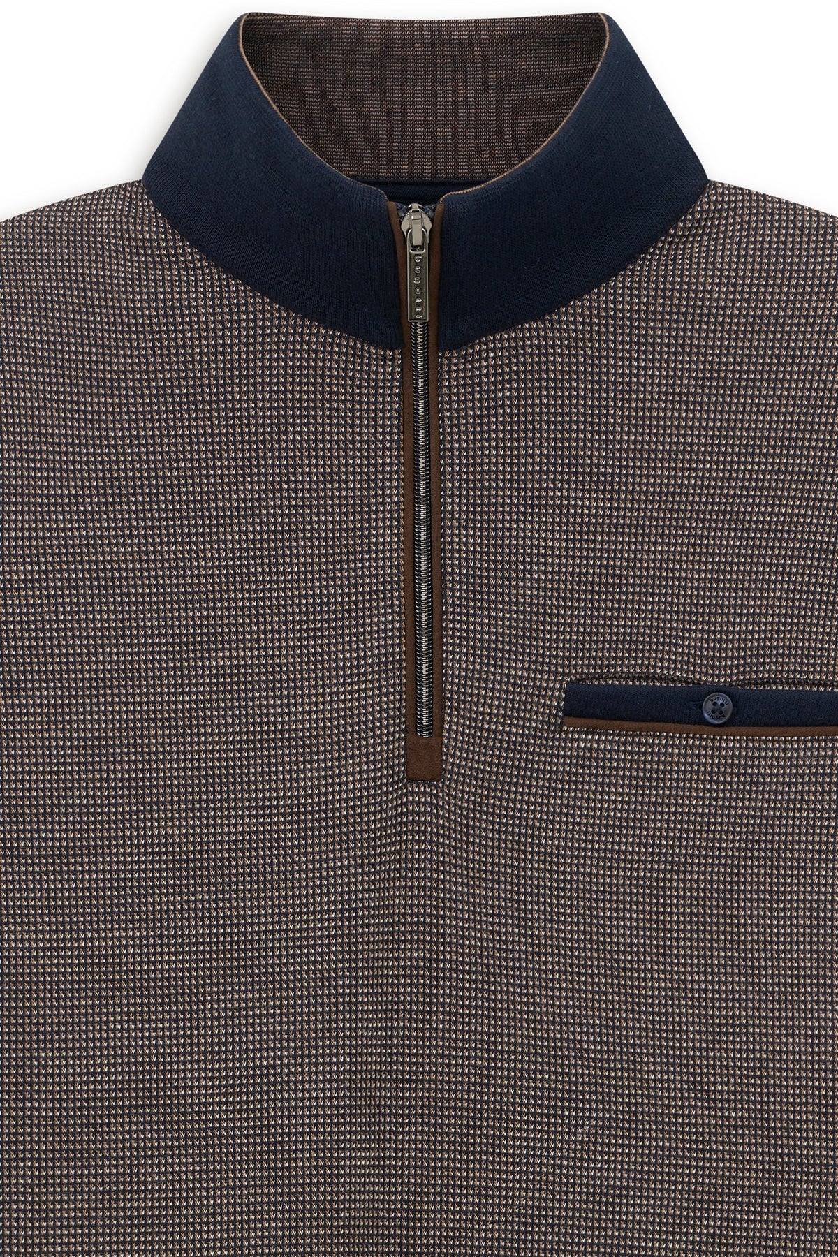 Bugatti 8550 Half-Zip Sweat Troyer - Taupe bugatti-8550-25058f-60-add1-v2