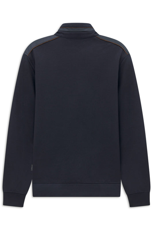 Bugatti 8550 Viscose-Blend Half-Zip Troyer - Navy bugatti-8550-25123f-390-b-v2