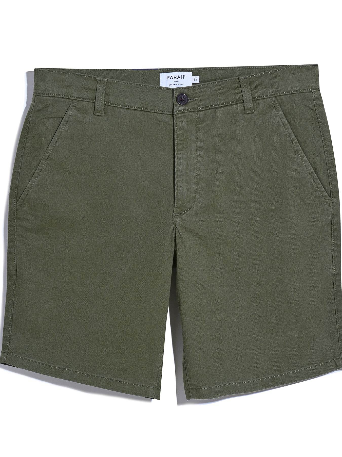 Farah Hawk Chino Shorts - Olive Green f4kfd040-390-5