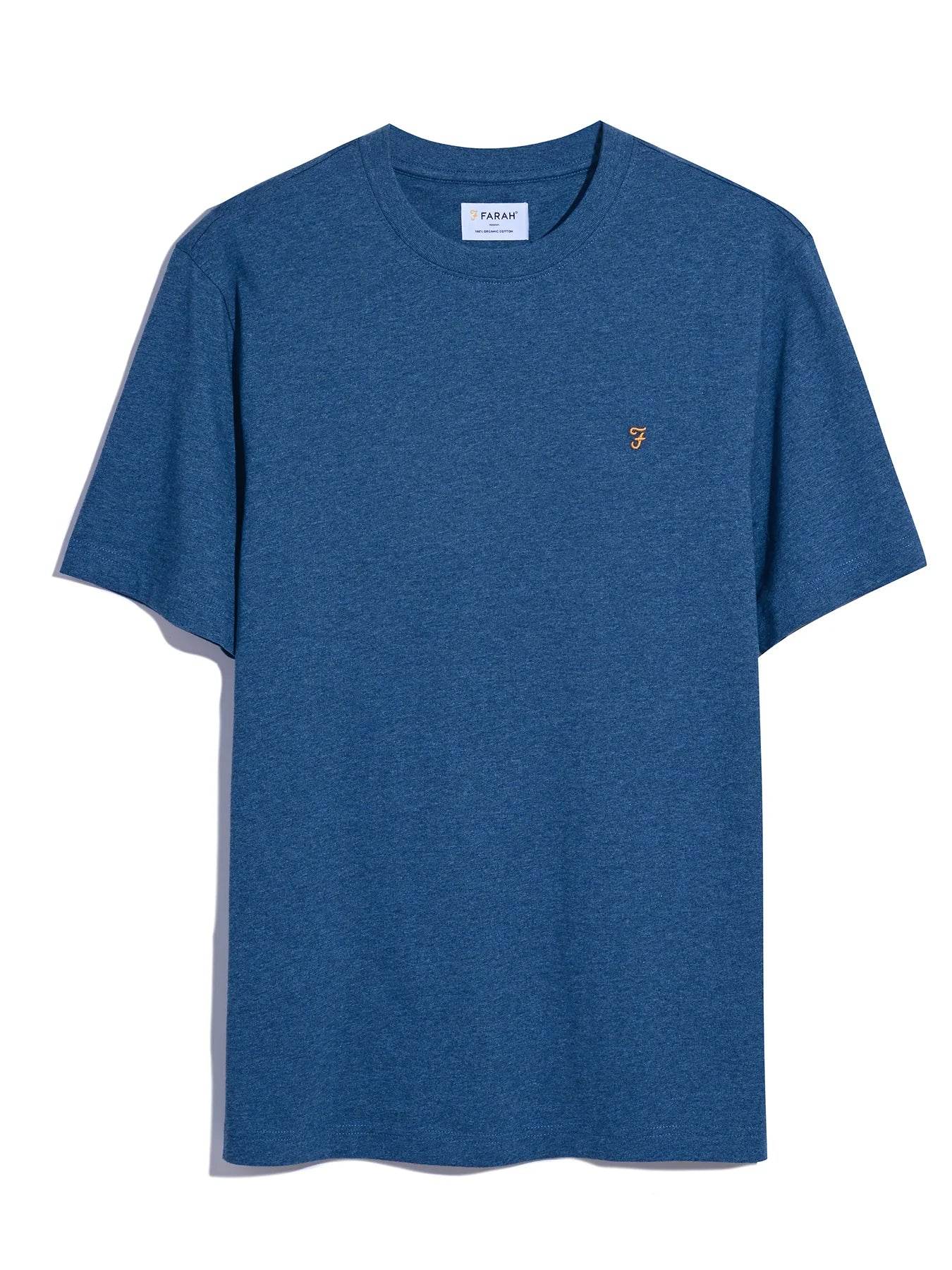 Farah Danny Regular Fit Organic Cotton T-Shirt - Cold Metal Marl f4kfd040-455-5