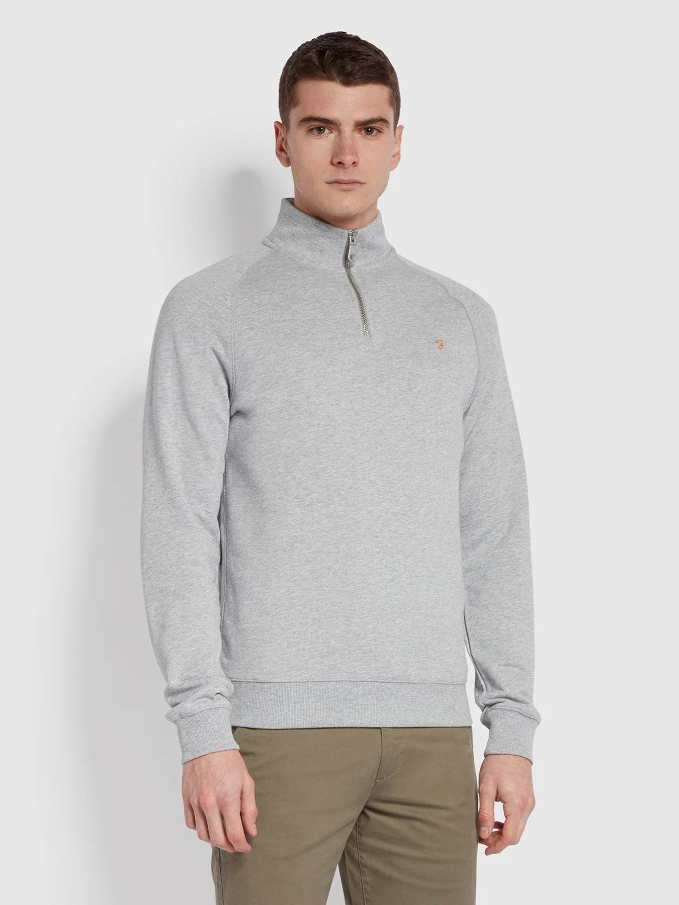 Light grey quarter zip hotsell