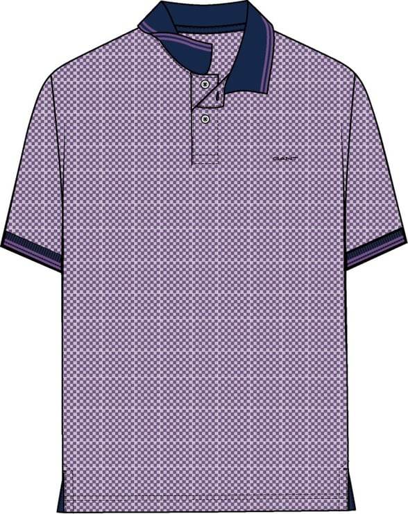 Gant 4-Color Oxford Piqué Polo Shirt - Lilac gant_2057029_538-5