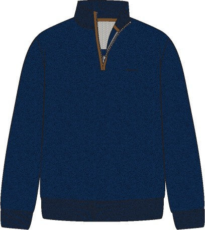 Gant Sacker Rib Half-zip - Evening Blue gant_2068028_423-1