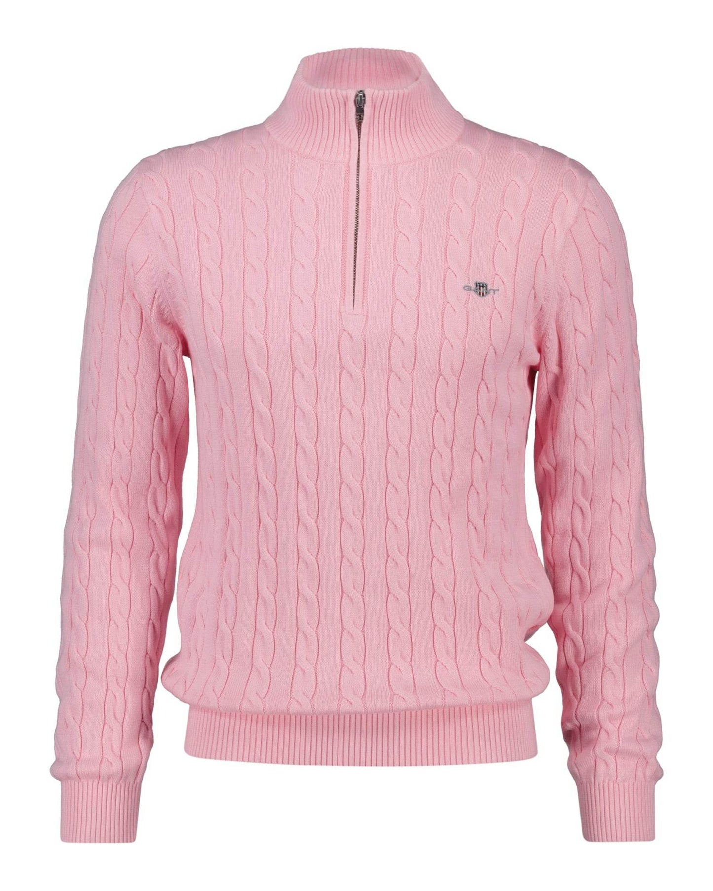 Gant Cotton Cable Knit Half-Zip Sweater - California Pink gant_8050603_637-1