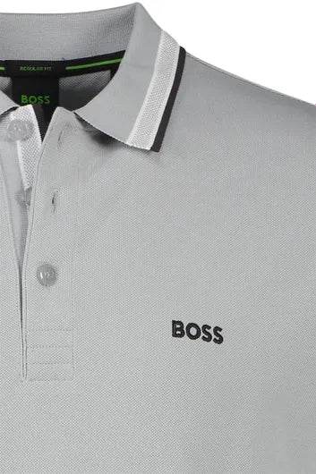 Hugo Boss Cotton-Piqué Polo Shirt With Contrast Logo - Light Grey hbeu50469055_052-3