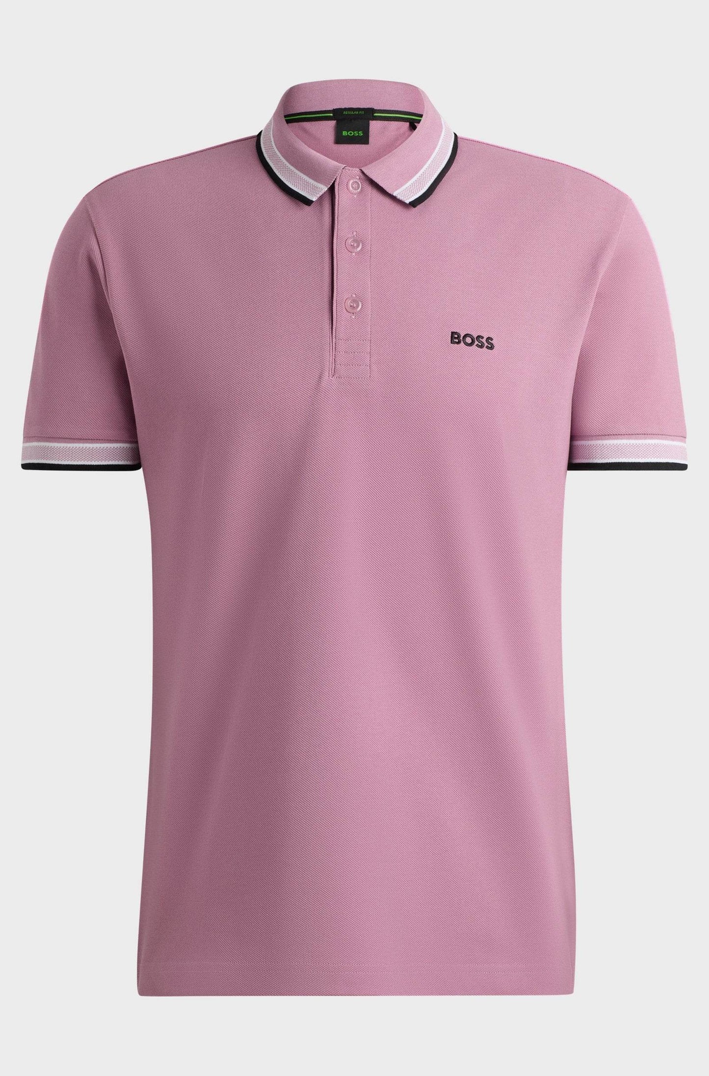 Hugo Boss Cotton-piqué Paddy Polo Shirt With Contrast Logo - Purple hbeu50469055_531_100