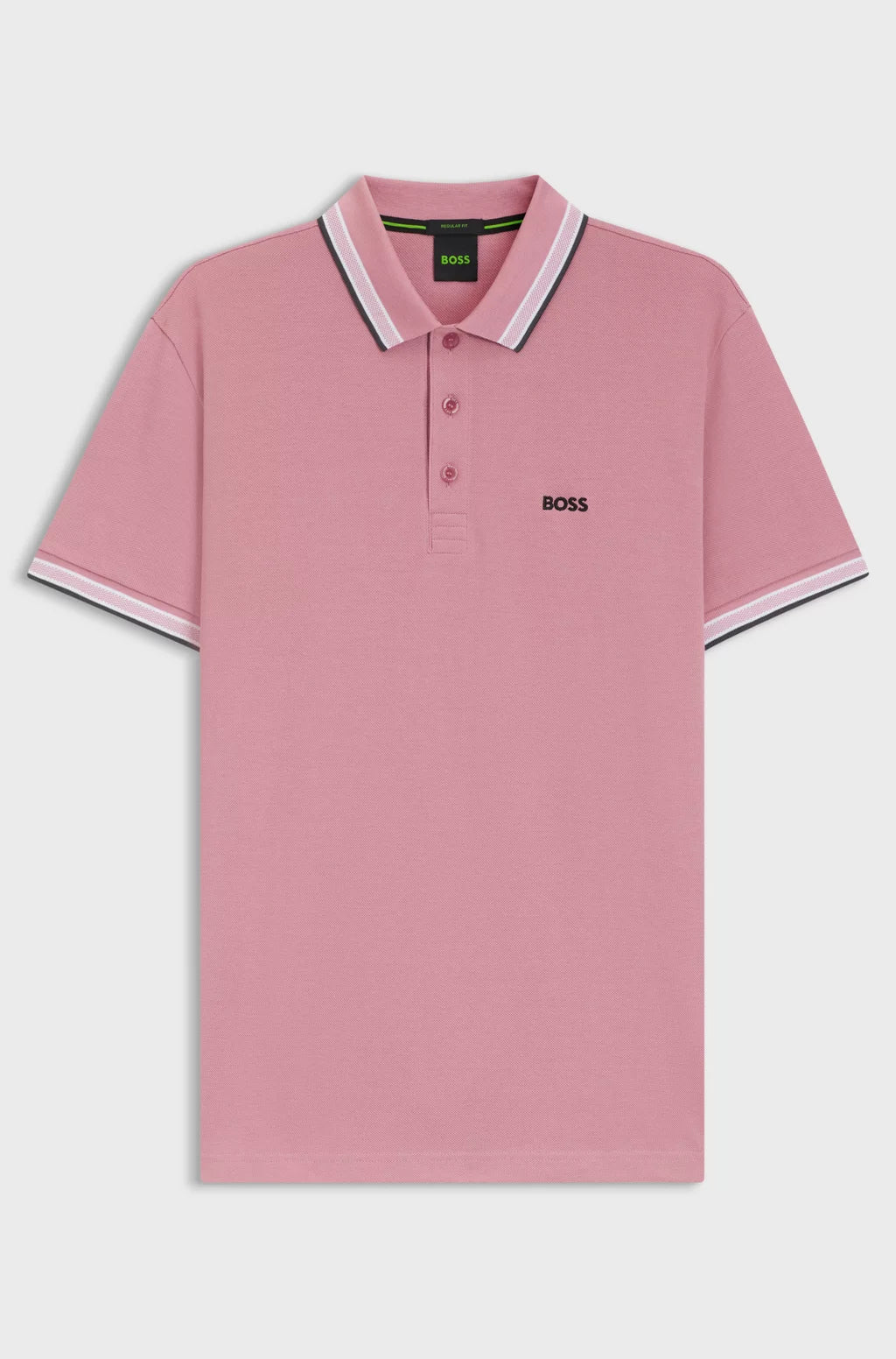 Hugo Boss Paddy Polo Shirt in Cotton Piqué With Logo Undercollar - Open Pink hbeu50469055_696_100
