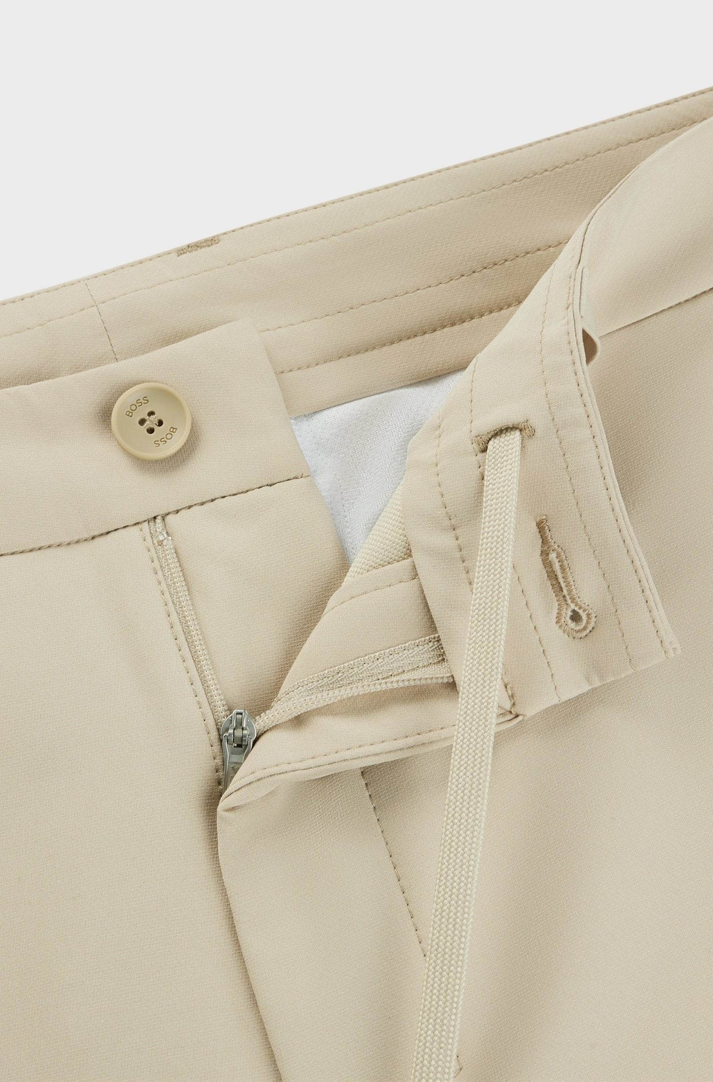 Hugo Boss Slim-fit shorts in easy-iron four-way stretch fabric - Beige hbeu50504392_269_240