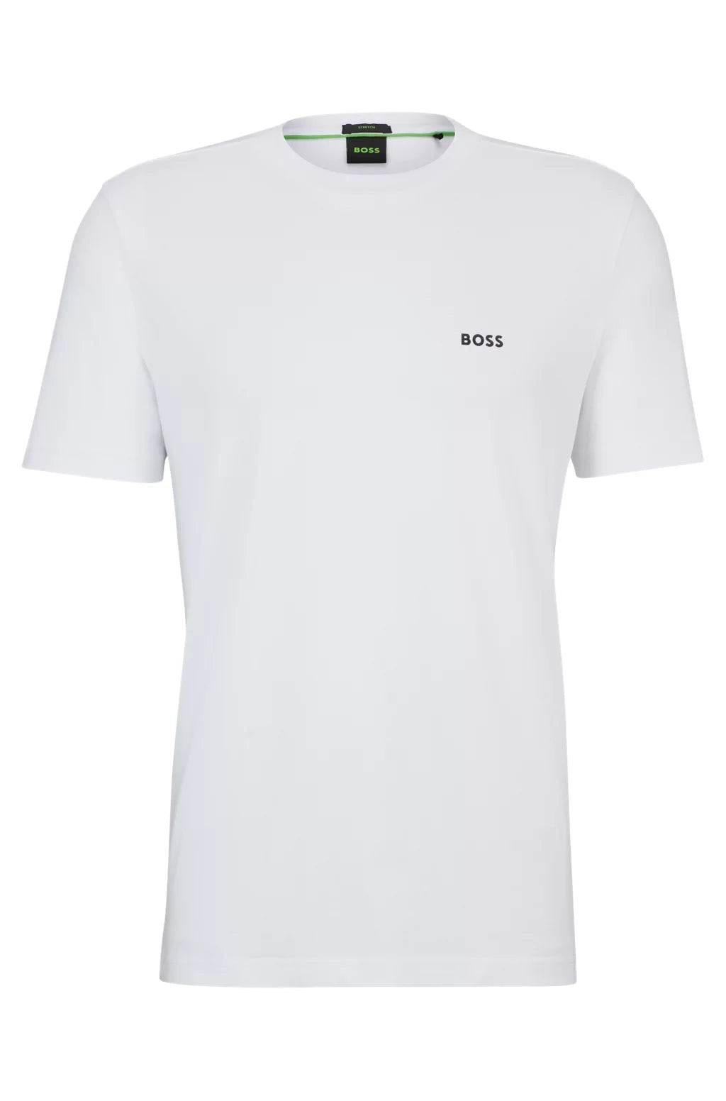 Hugo Boss Stretch-Cotton Regular-FIT T-shirt With Contrast Logo - Natural hbeu50506373_100_100_0450af4a-c804-4043-9a4a-7e260025b293