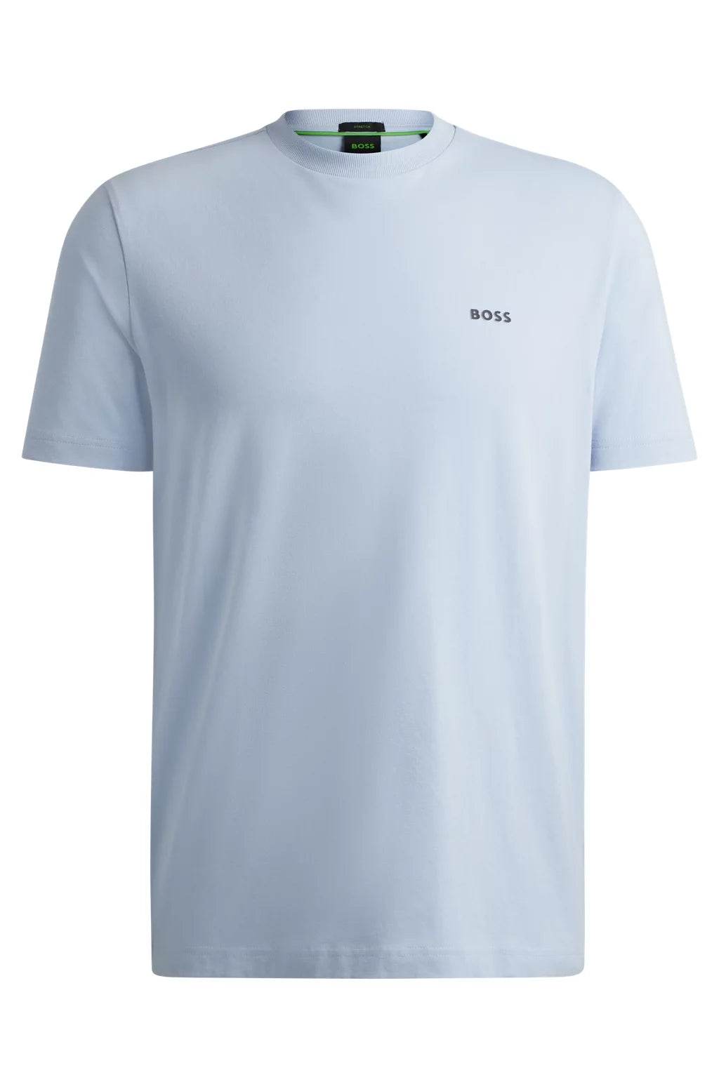 Hugo Boss Stretch-Cotton Regular-FIT T-shirt With Contrast Logo - Bright Purple hbeu50506373_527_100