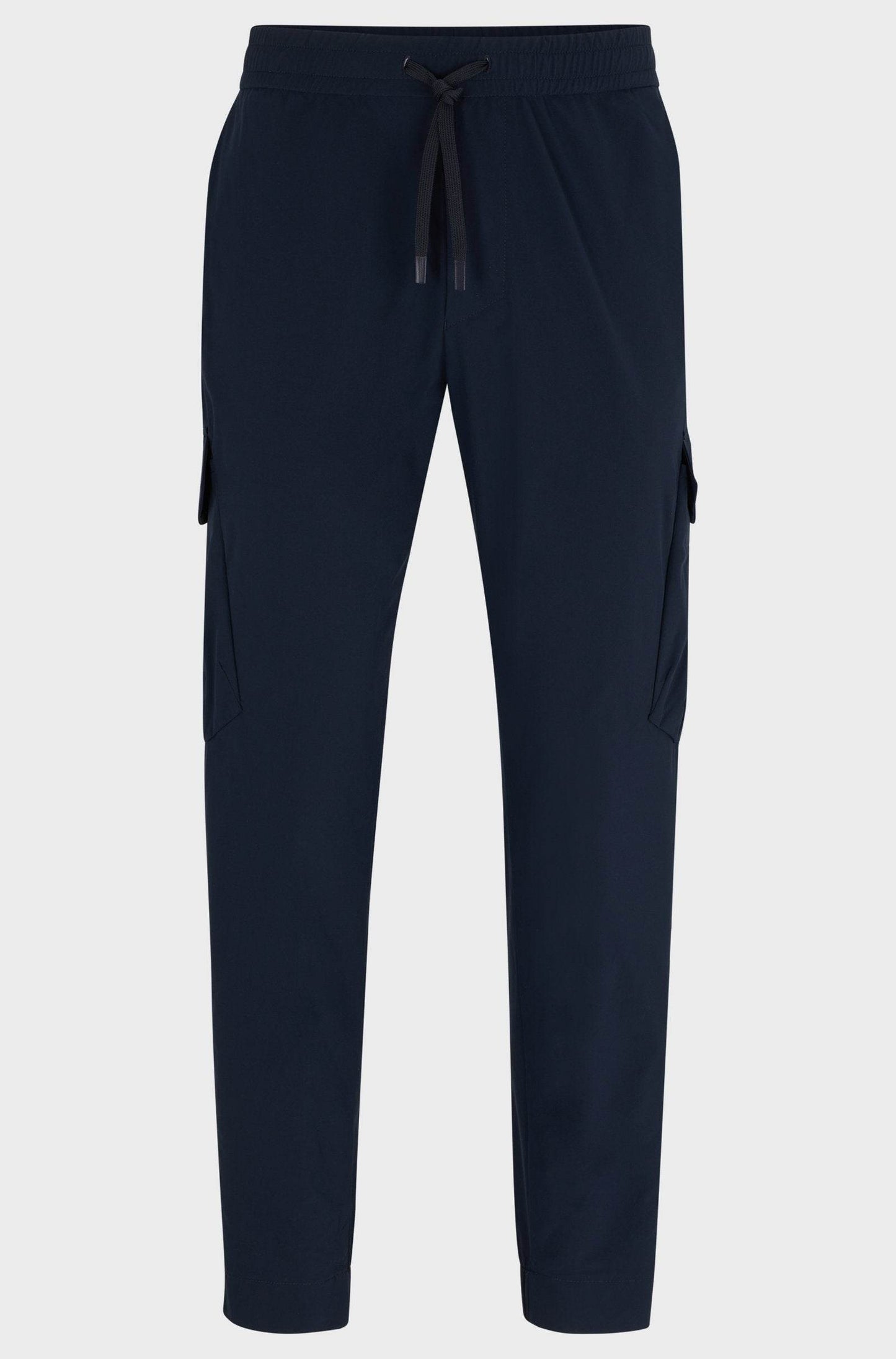 Hugo Boss Tapered-fit Trousers In Easy-iron Stretch Poplin - Dark Blue hbeu50508339_402_100